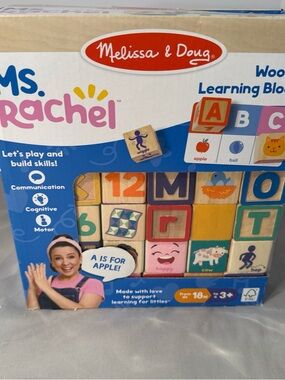 Melissa & Doug Colorful Blue and Red Learning Blocks Set